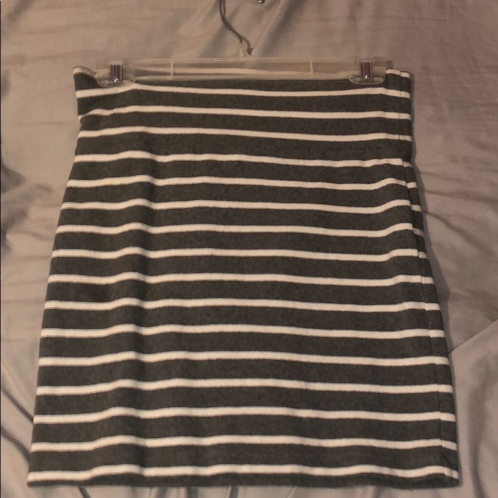 Cute grey and white striped skirt